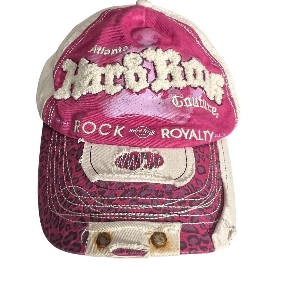 Hard Rock Cafe Couture Atlanta Womens Cap Vintage Distressed Rugged